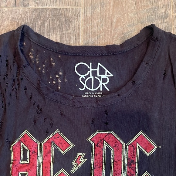 Chaser Woman’s AC/DC Graphic Tee Size Large - Picture 3 of 9